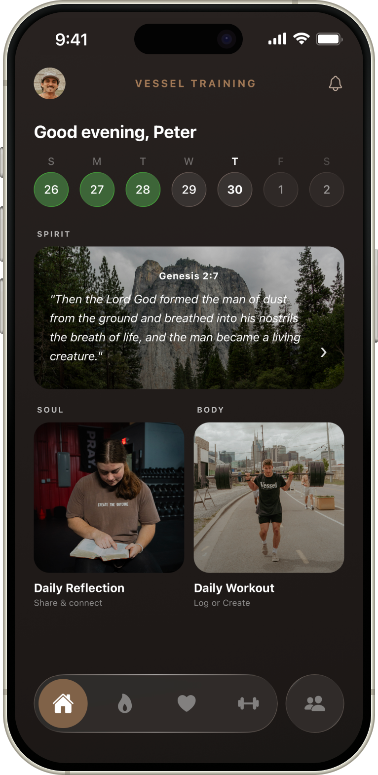 Vessel Training app shown on a smartphone.